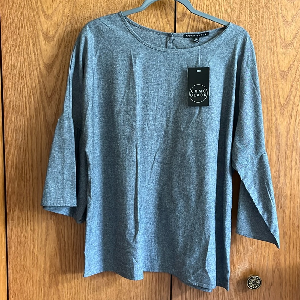 gray blouse